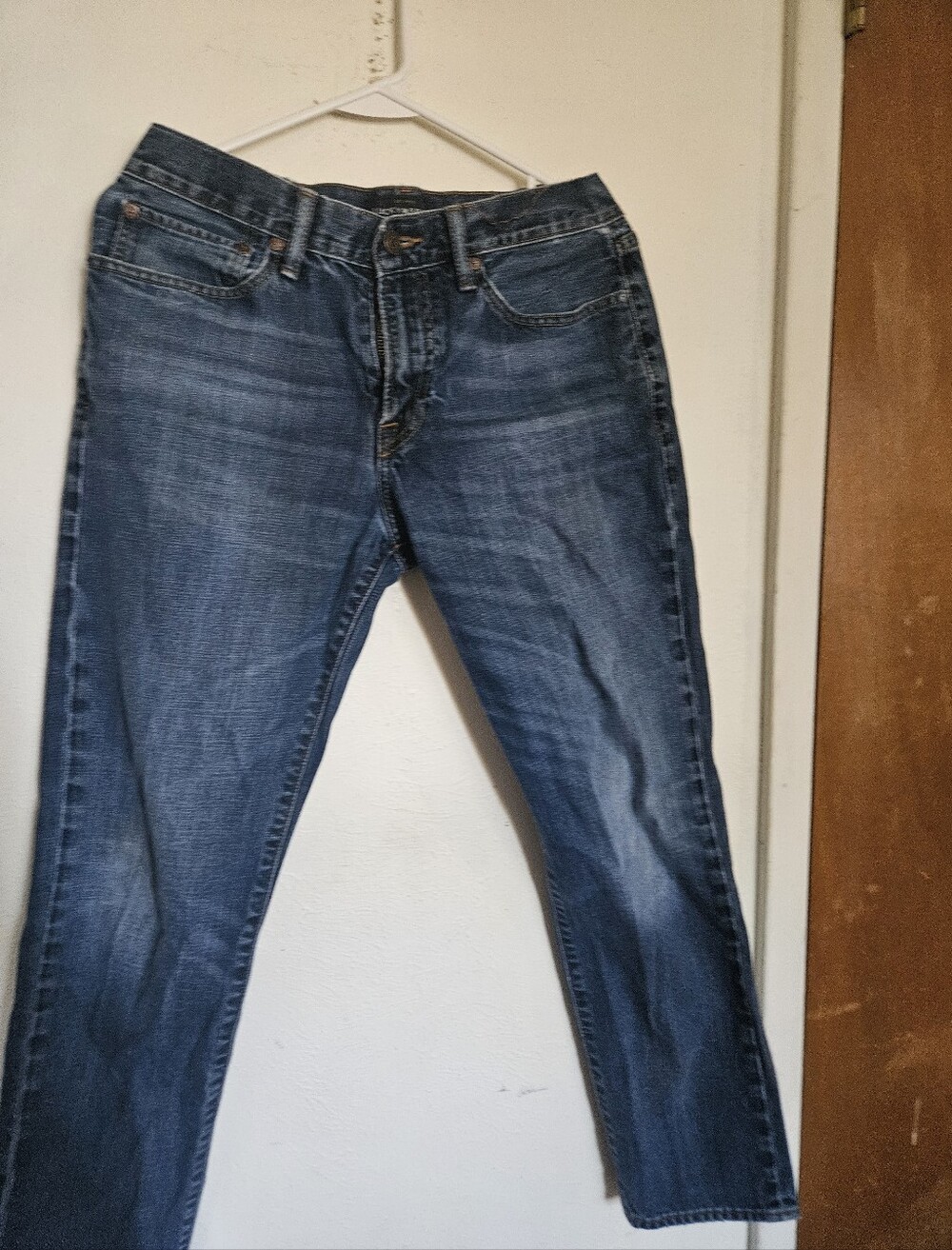 Lucky Brand Dark Blue Denim Jeans with Contrast Stitching
